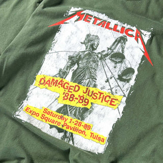 metallica "DAMAGED JUSTICE" バンド プリント Tシャツ