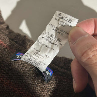 patagonia ラムズウール ボーダー Vネック ニットセーター