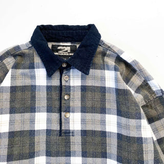 RUE 21 襟付きハーフボタン チェック スウェット