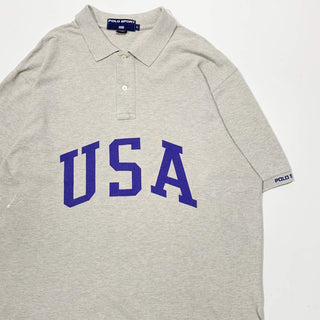 "made in USA" POLO SPORTS USAプリント ポロシャツ