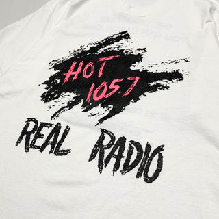 "made in USA" 90's HOT 105.7 両面 ラジオプリント Tシャツ