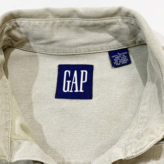 90's OLD GAP コットン L/S シャツ(ベージュ)