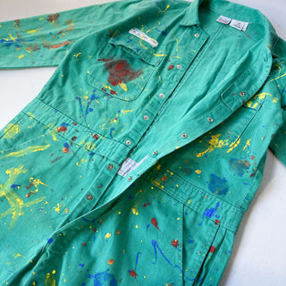 古着 90's "made in CANADA" todd アート ペンキ跡 ペイント ツナギ