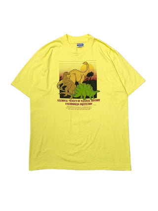 80's Hanes スミソニアン博物館 恐竜プリント Tシャツ