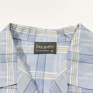 90's TRIUMPH チェック オープンカラー S/S シャツ