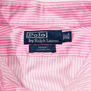 POLO Ralph Lauren ストライプ L/S シャツ(ピンク×ホワイト)