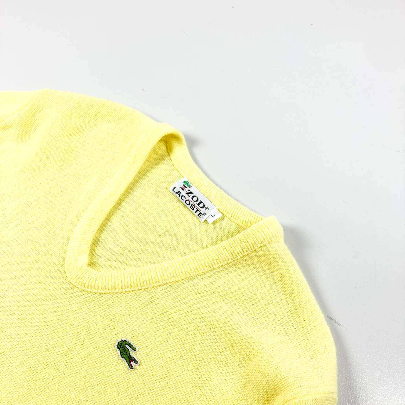 70's IZOD LACOSTE Vネックニットセーター