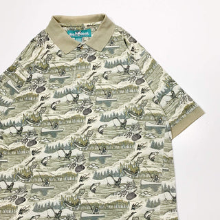 BIG DOGS 総柄 ポロシャツ