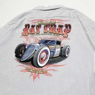 RED KAP バックプリント ストライプ S/S ワークシャツ