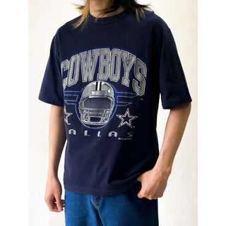 90's "made in USA" LOGO 7 NFL cowboys プリントTシャツ