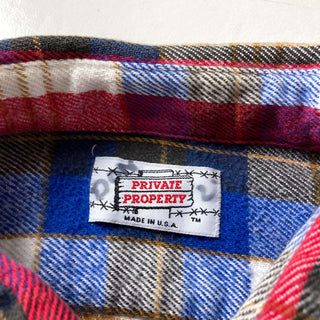 80's "made in USA" PRIVATE PROPERTY ヘビーフランネルシャツ