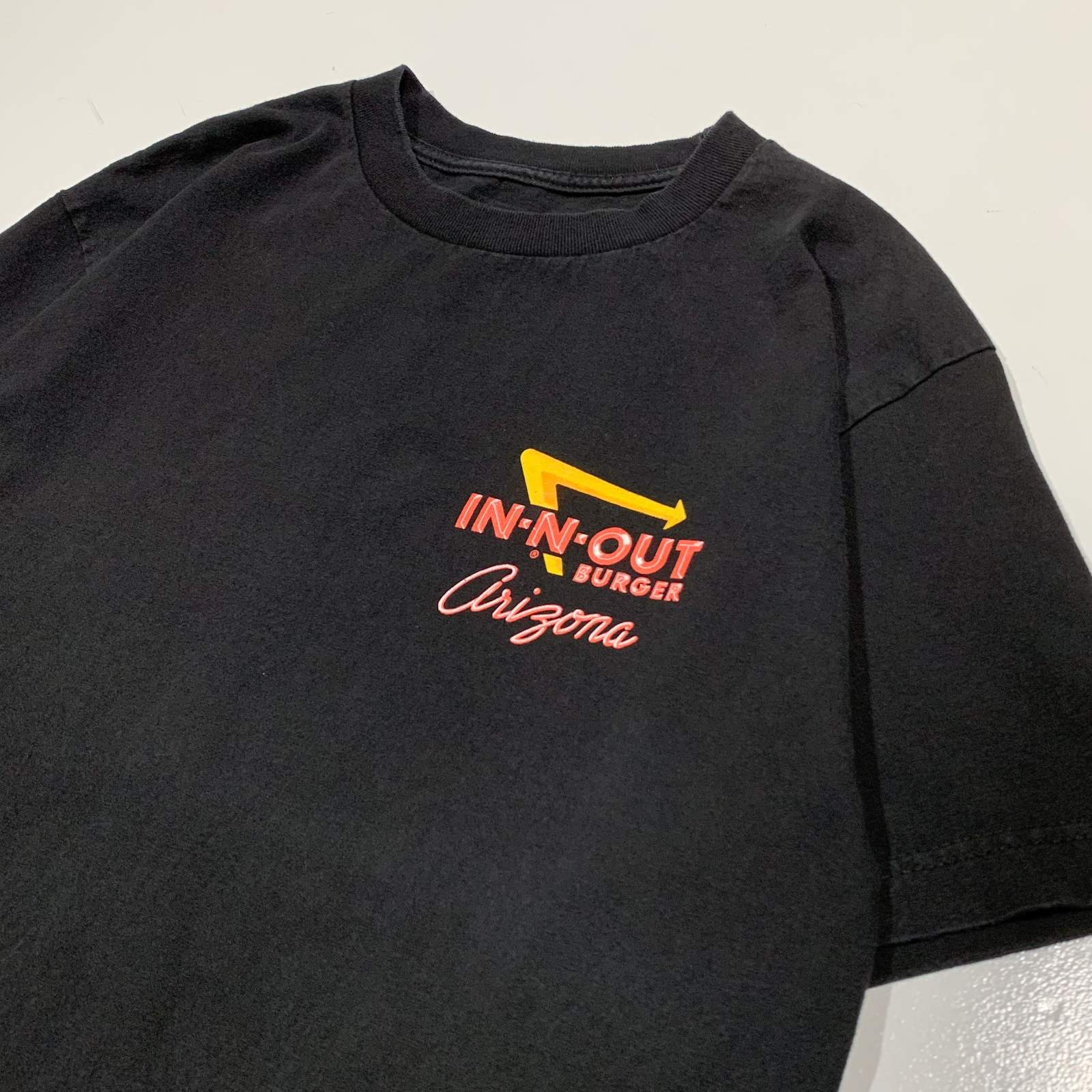 IN-N-OUT BURGER 両面プリント アドバタイジングTシャツ メンズM /eaa339755
