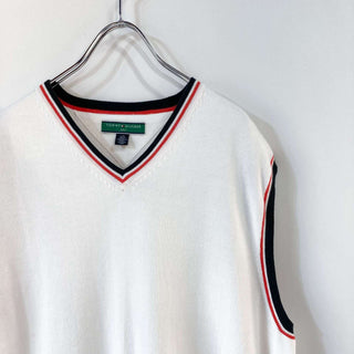 TOMMY HILFIGER GOLF Vネック ラインニットベスト