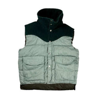 古着 70's～ Black Sheep "made in USA" アメリカ製 コーデュロイ切替 ハイネック 中綿ベスト
