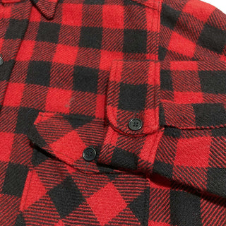 古着 80's L.L.Bean "made in USA" アメリカ製 バッファローチェック 長袖 ウール シャツ