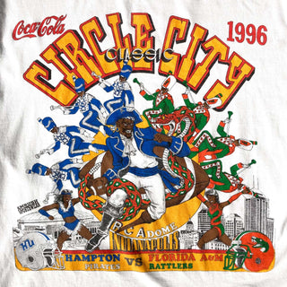 90's "made in USA" JERZEES Coca Cola アメフト プリントTシャツ