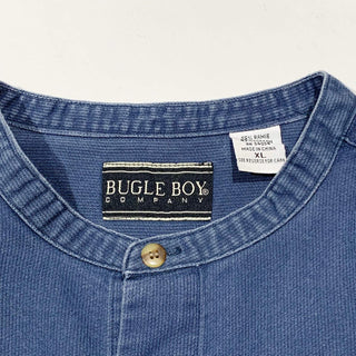 BUGGLE BOY リネン×コットン バンドカラー L/S シャツ