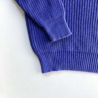 古着 90's デザイン ハーフボタン コットン ポロニットセーター