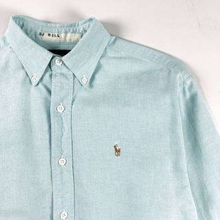 OLD Ralph Lauren L/S ワンポイントロゴシャツ(ブルー)