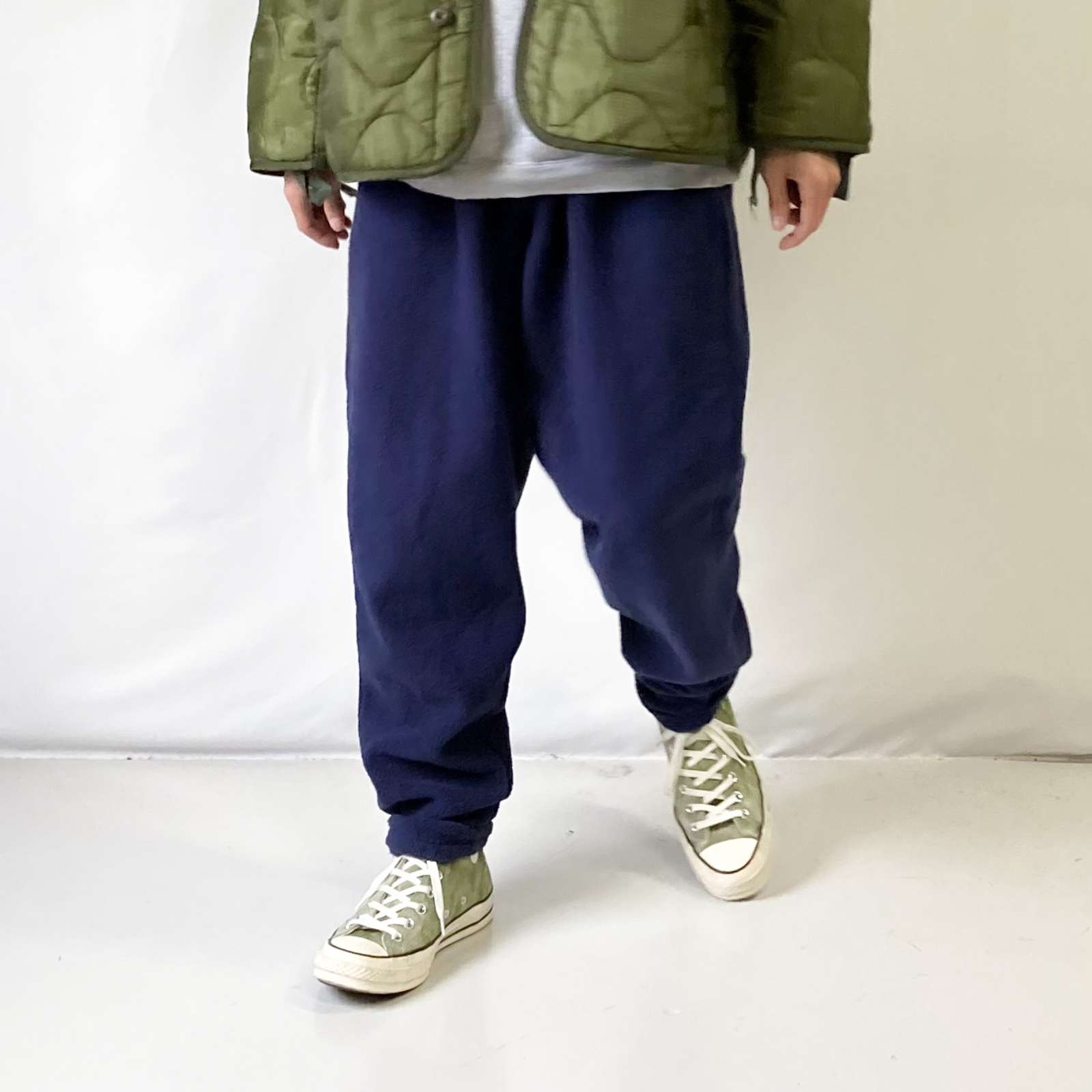 古着 Champion ワンポイント ロゴ フリース パンツ