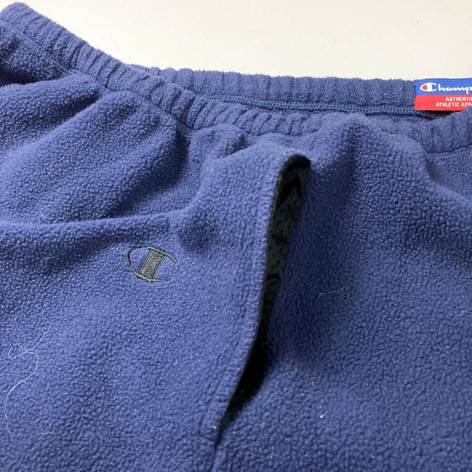 古着 Champion ワンポイント ロゴ フリース パンツ