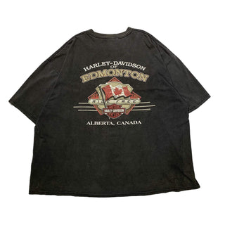 "made in CANADA" HARLEY DAVIDSON "EDMONTON" 両面プリント Tシャツ