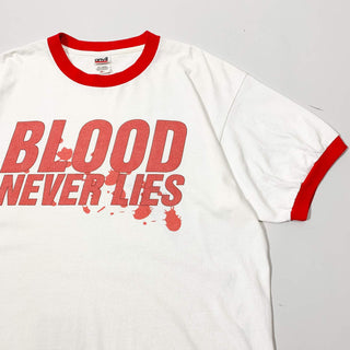 anvil "BLOOD NEVER LIES" プリント リンガー Tシャツ