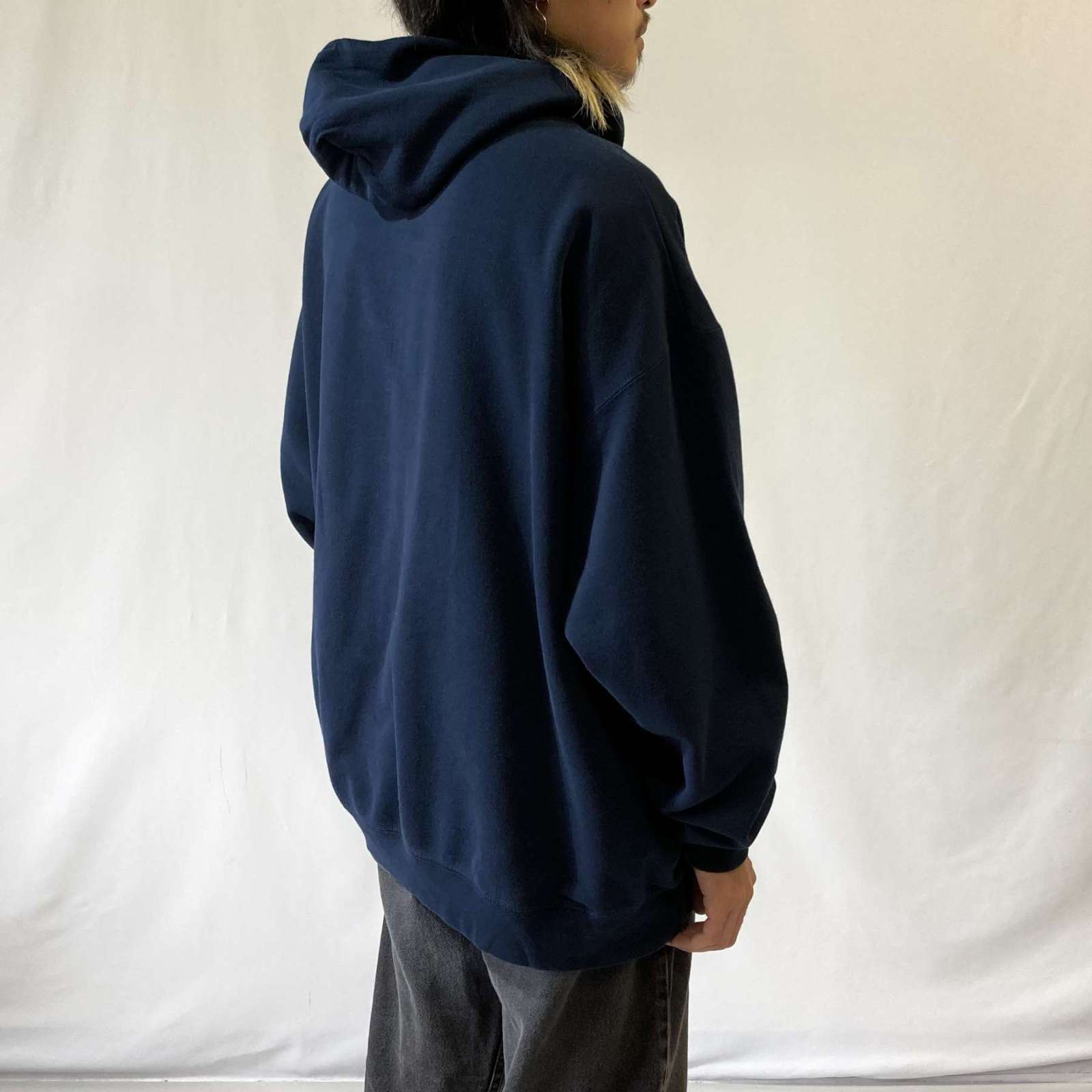 Champion オーバーサイズ カレッジ プリントスウェットパーカ