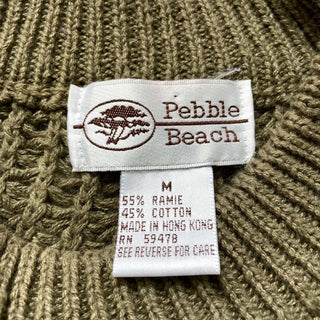90's Pebble Beach ラミー×コットン ニットセーター