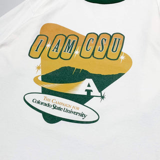 "Colorado State University" カレッジプリント リンガー Tシャツ