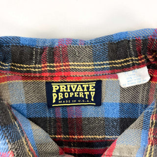 70's "made in USA" PRIVATE PROPERTY チェック柄 ヘビーフランネルシャツ