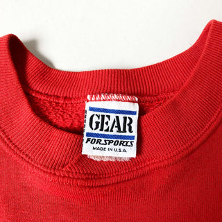 古着 90's "made in USA" アメリカ製 GEAR ラグラン 三連 カレッジロゴ プリント スウェットシャツ
