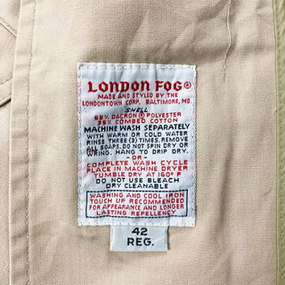 80's LONDON FOG ライナー付きステンカラーコート(ベージュ)