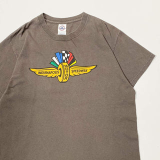 "INDIANAPOLIS SPEEDWAY MOTOR" センターロゴ プリント Tシャツ