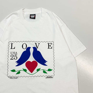 "made in USA" 80's USPA スタンプデザイン プリント Tシャツ