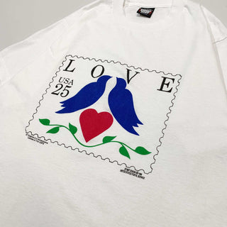 "made in USA" 80's USPA スタンプデザイン プリント Tシャツ