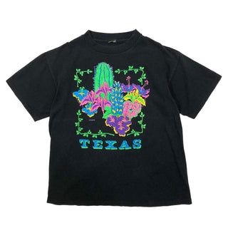 90's "TEXAS" グラフィックプリントTシャツ