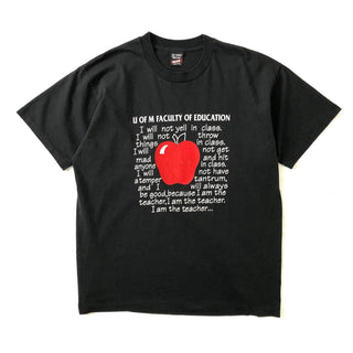 90’s FRUIT OF THE LOOM  ”FACULTY OF EDUCATION" デザインプリントTシャツ