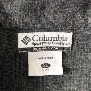 Columbia 刺繍デザイン シルクブラックS/Sシャツ