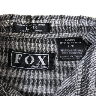 FOX スタンドカラーストライプシャツ