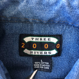 THREE 2000 RIVERS 刺繍デニムシャツ