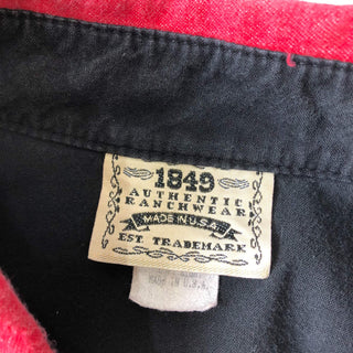 "made in USA" 1849 AUTHENTIC RANCHWEAR 刺繍デザイン 切替コットンシャツ