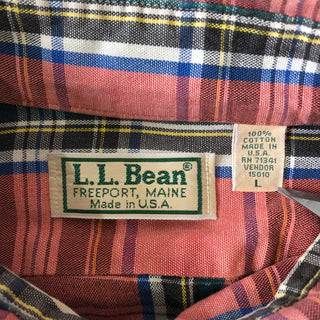 70~80's  L.L.Bean チェック柄コットンシャツ
