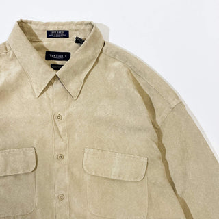 VAN HEUSEN ピーチスキン シャツ (ベージュ)