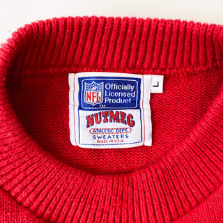 "made in USA" NFL NUTMEG デザイン コットンニット セーター
