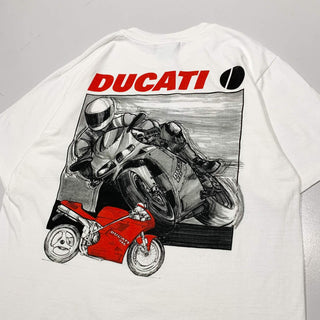 DUCATI バイク 両面プリント Tシャツ