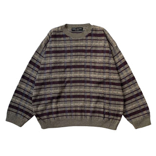 90's "made in USA" LIBERTY SWEATERS チェック コットン ニット セーター