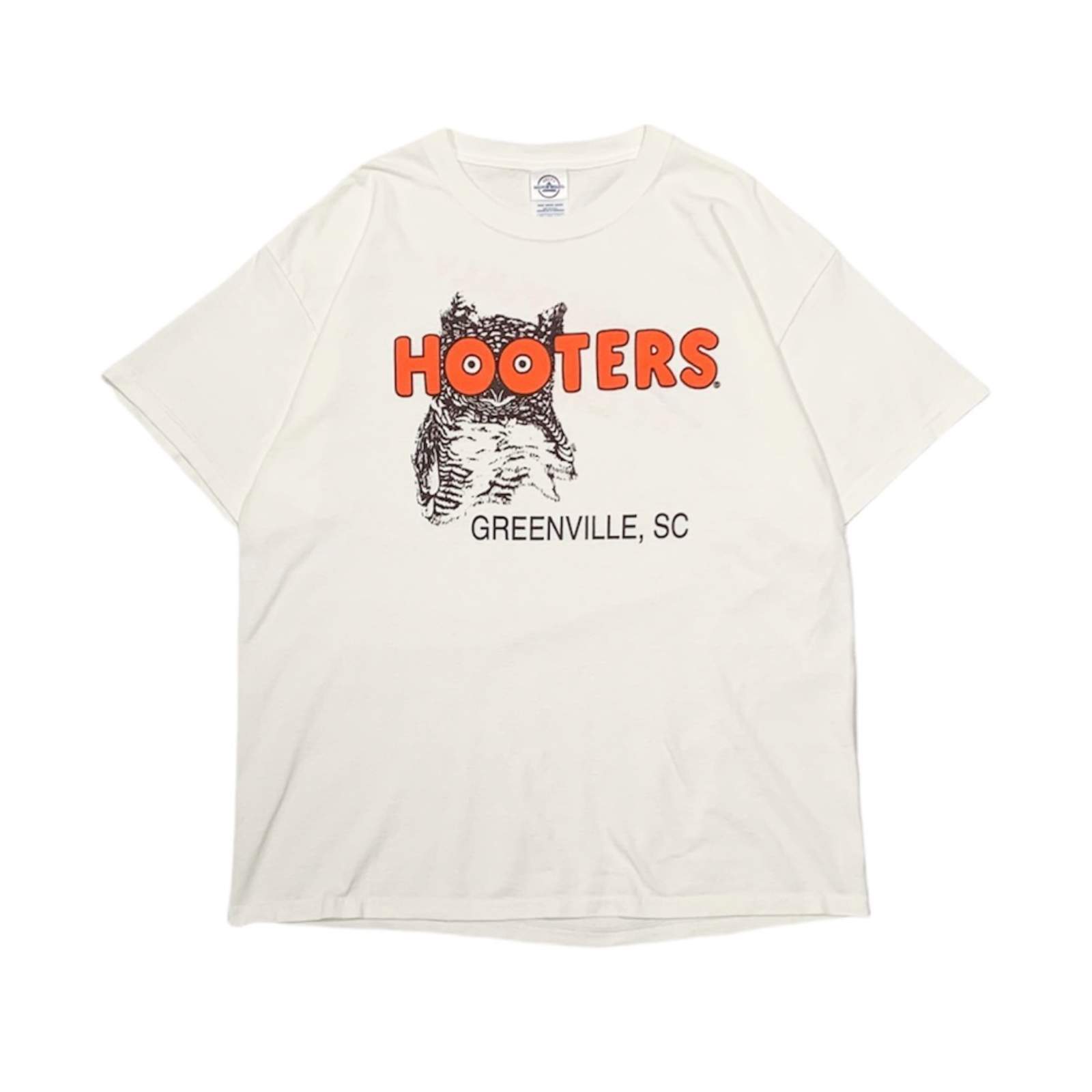 90s USA製 HOOTERS 両面 ツアープリント Tシャツ XL 黒 企業