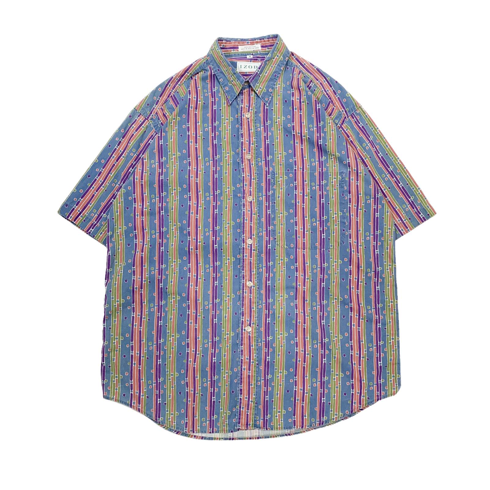 IZOD 総柄 コットン S/S シャツ