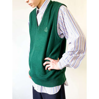 90's "made in USA" IZOD ワンポイントロゴ ベスト